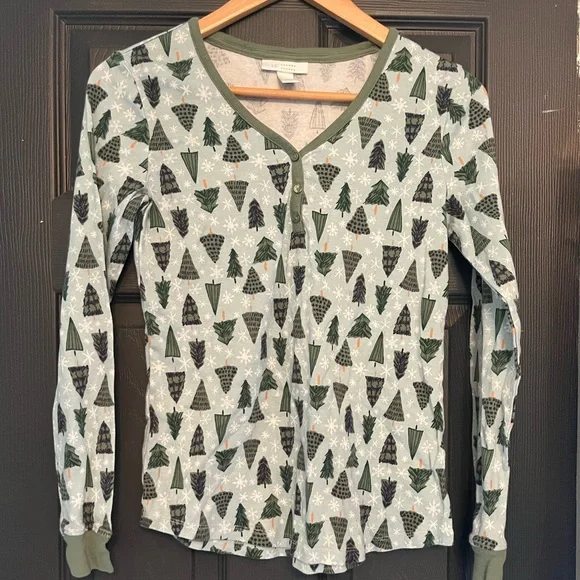 LC Lauren Conrad Women’s Pajama Set with Green Tree Print - Picture 5 of 8